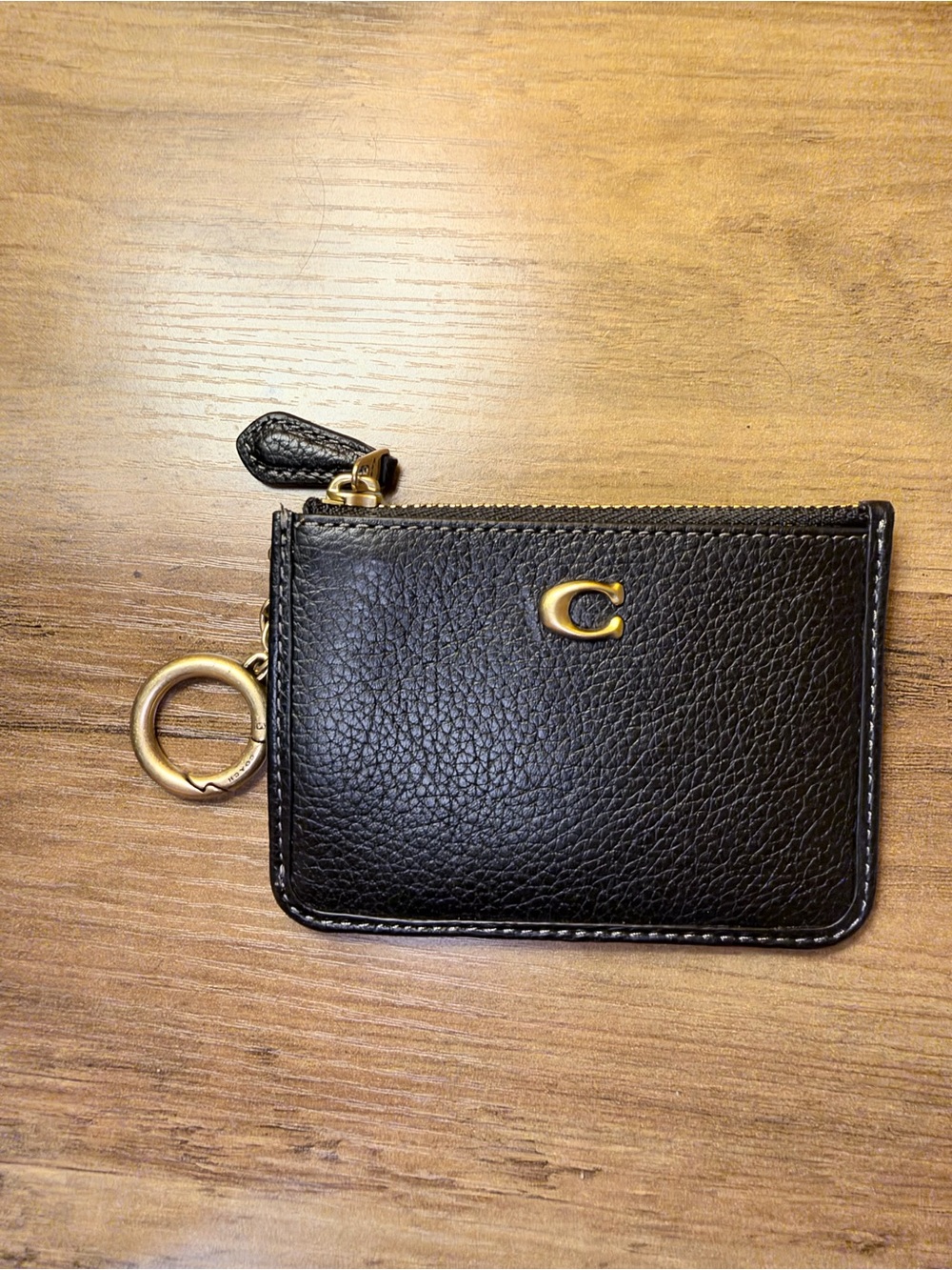 Coach card holder keychain